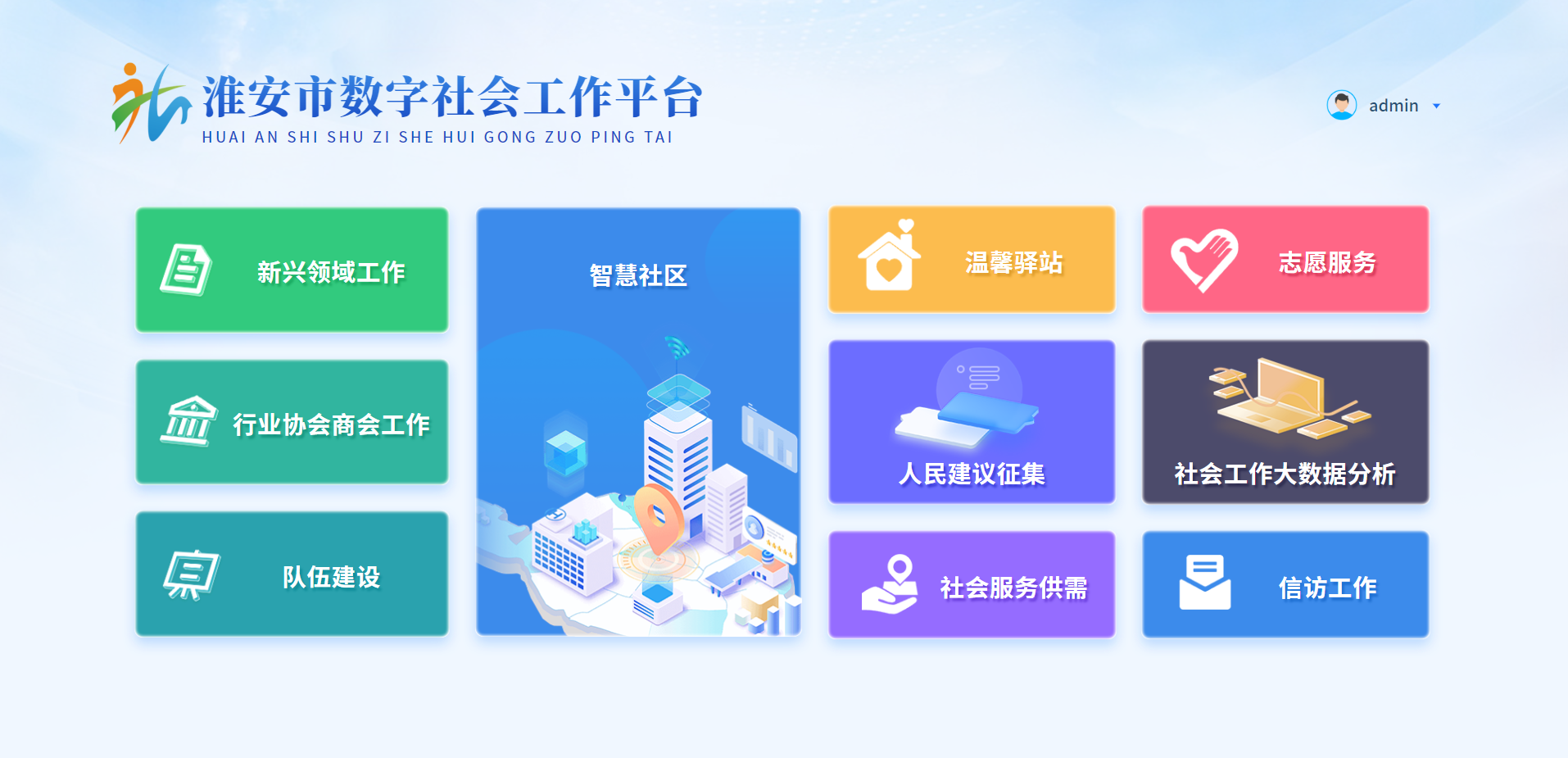 淮安市社会工作 “智慧社区”信息平台系统正式上线运行