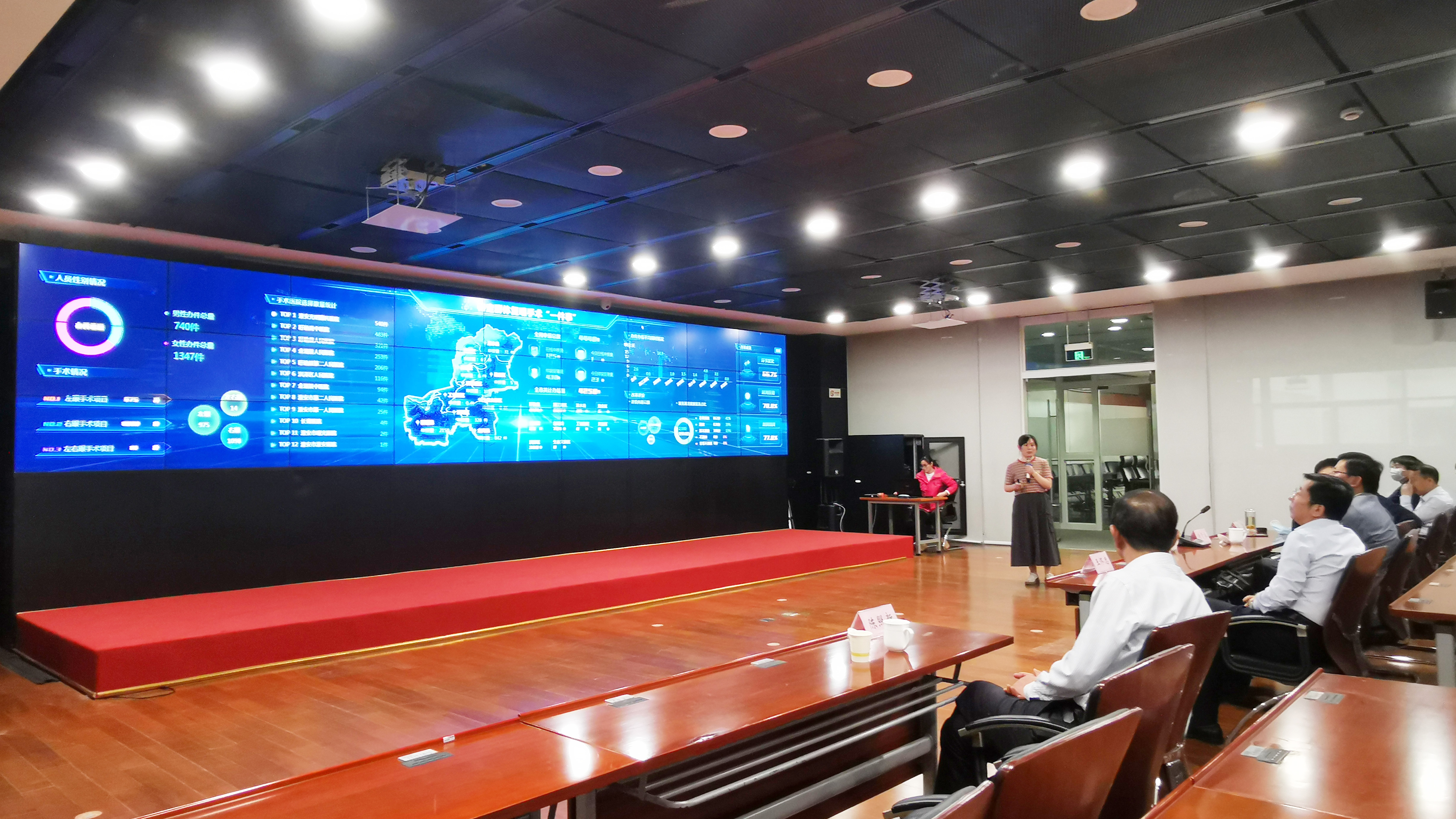 省政务办数字政府建设专家组调研我公司开发的淮上关爱一件事运行大数据平台